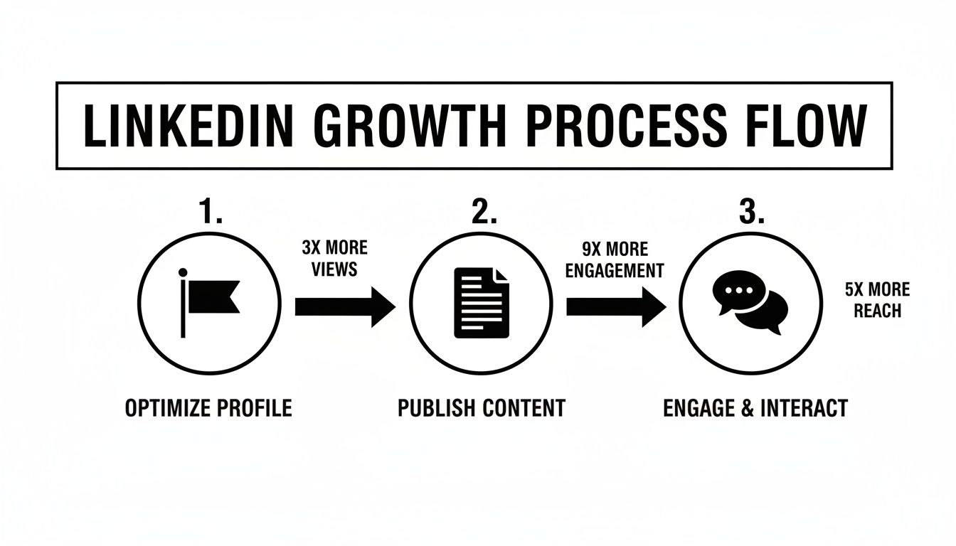 Infographic about how to grow network on linkedin