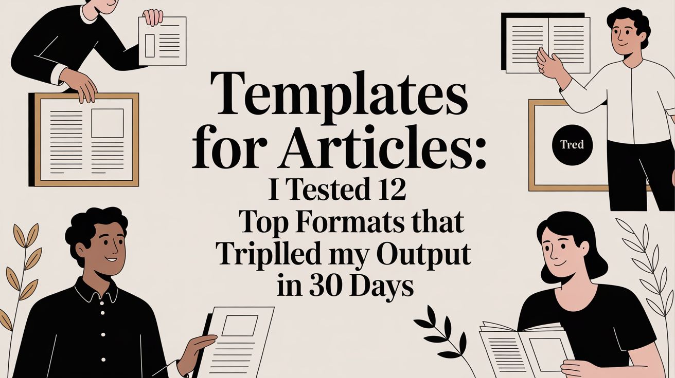 Templates for Articles: I Tested 12 Top Formats That Tripled My Output in 30 Days