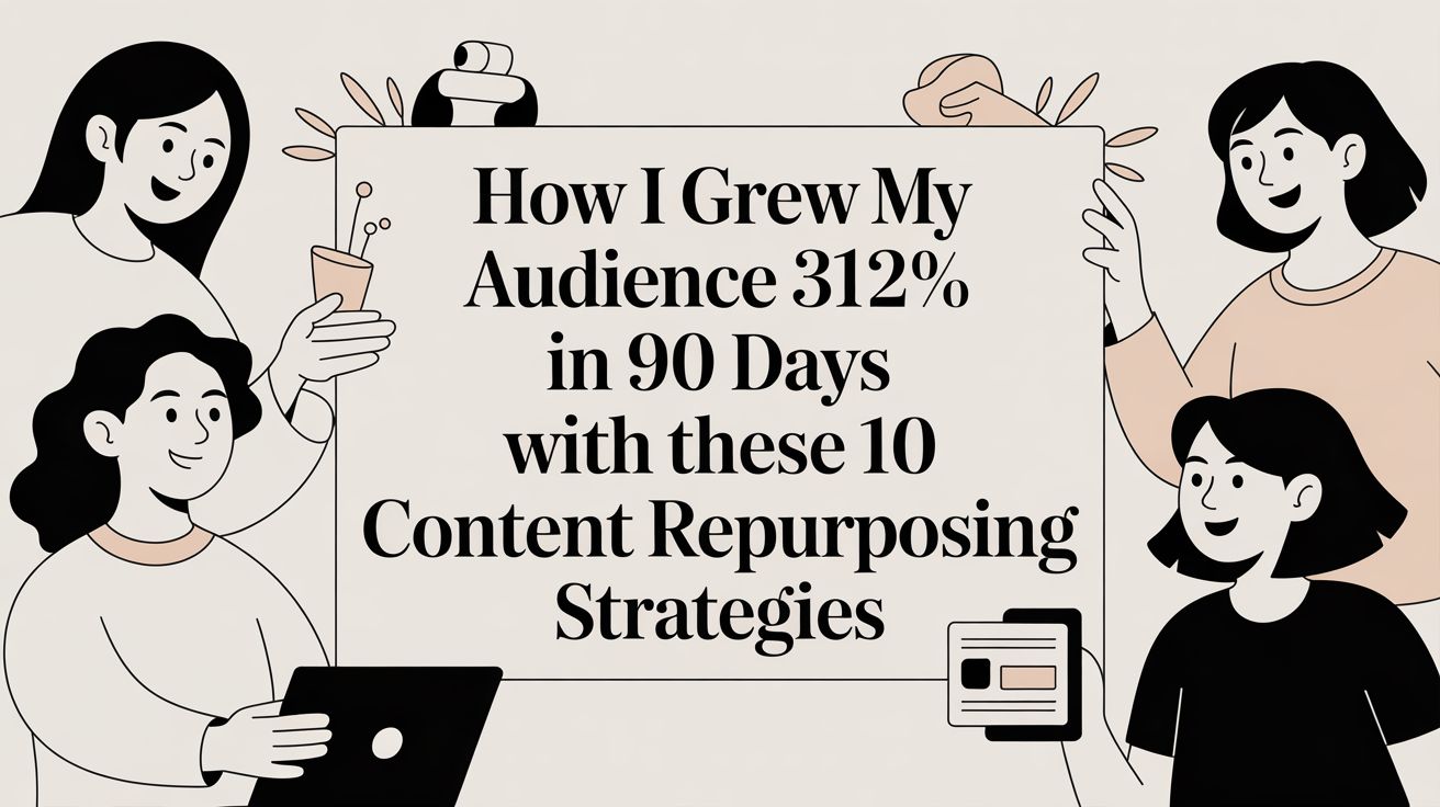 How I Grew My Audience 312% in 90 Days With These 10 Content Repurposing Strategies