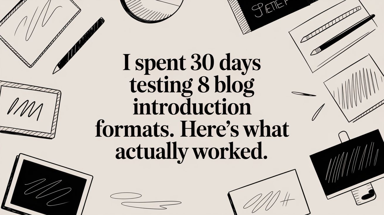 I Spent 30 Days Testing 8 Blog Introduction Formats. Here's What Actually Worked.