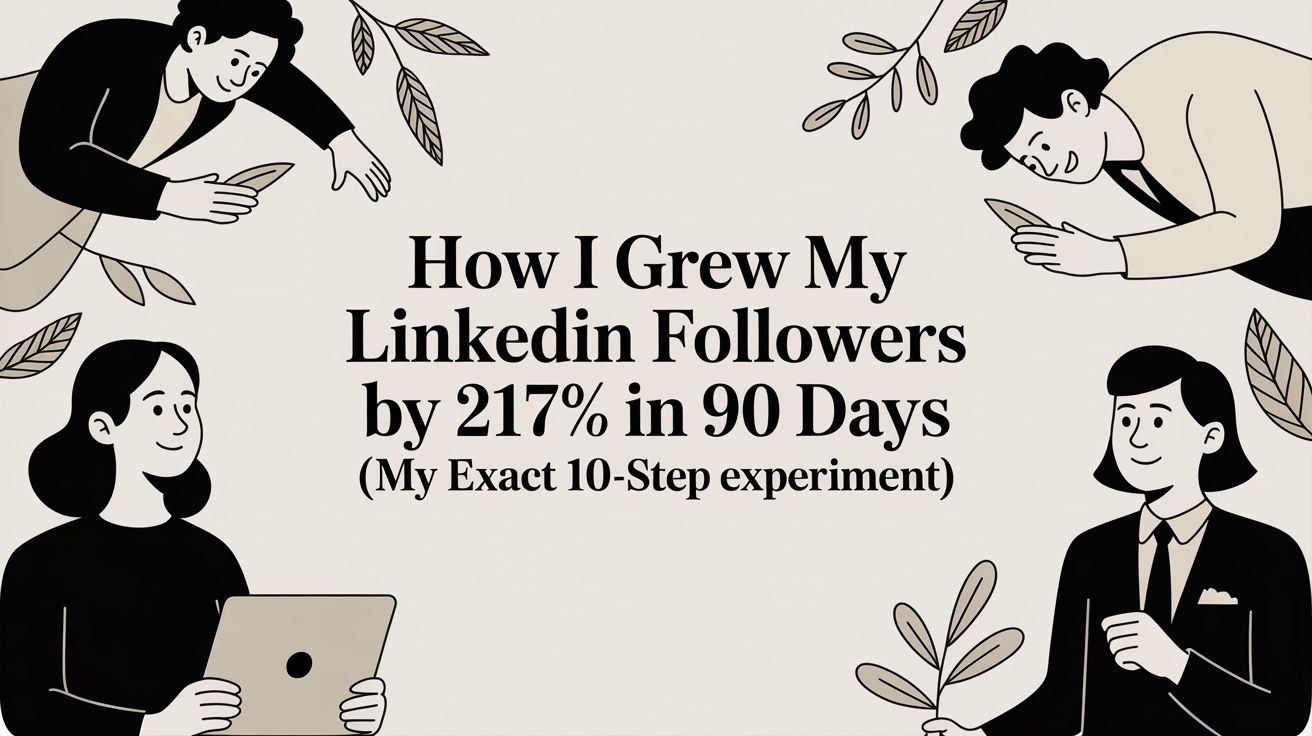 How I Grew My LinkedIn Followers by 217% in 90 Days (My Exact 10-Step Experiment)
