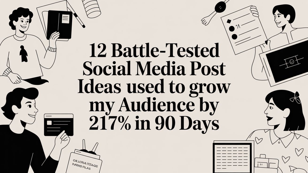 12 Battle-Tested Social Media Post Ideas I Used to Grow My Audience by 217% in 90 Days