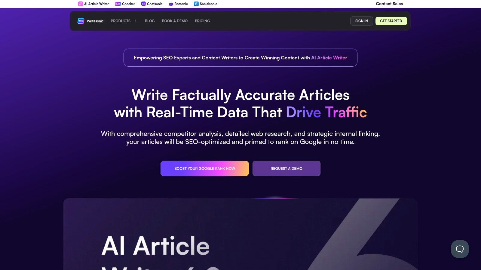 Writesonic – AI Article Writer (with outline step)