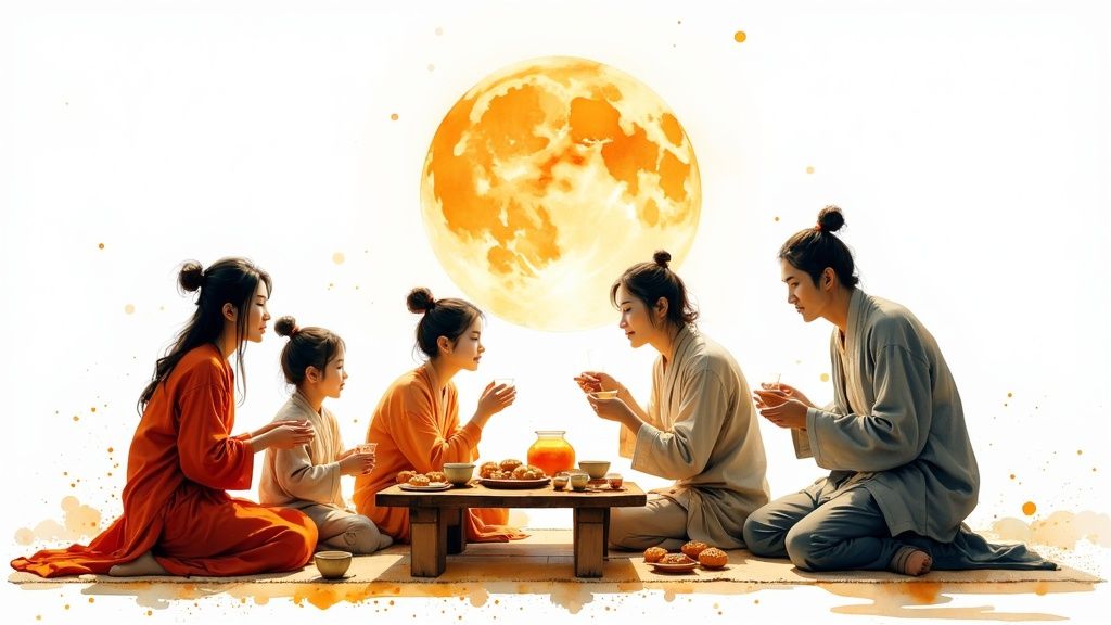 a collection of different mid autumn festival mooncakes with various fillings - Amour Desserts