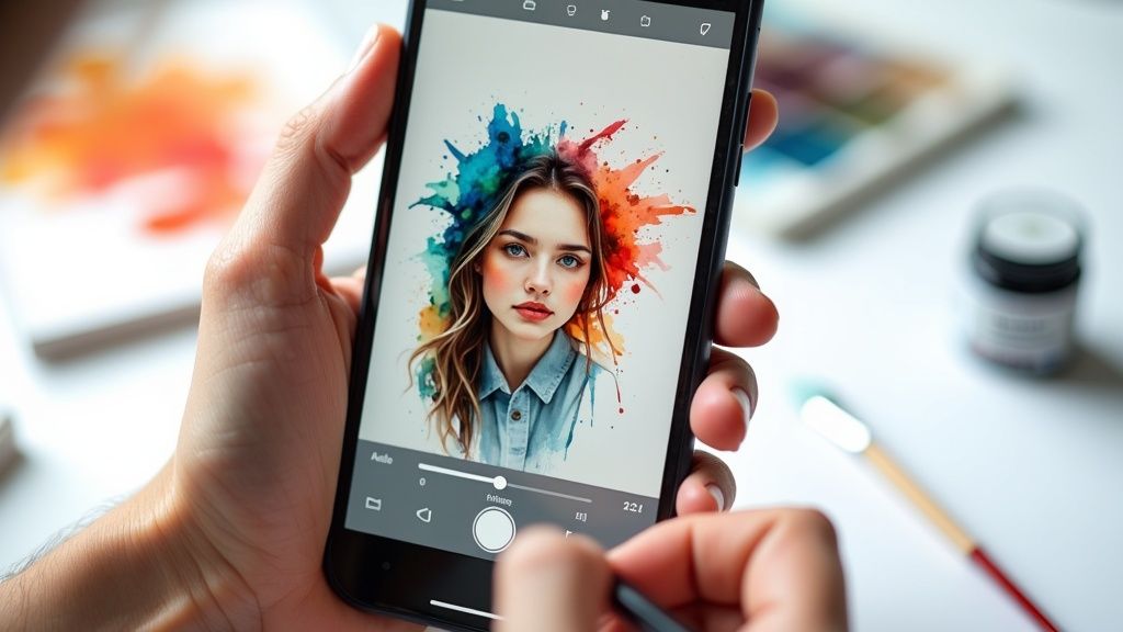 A close-up of a high-resolution, vibrant photo being prepared for printing on a birthday cake.