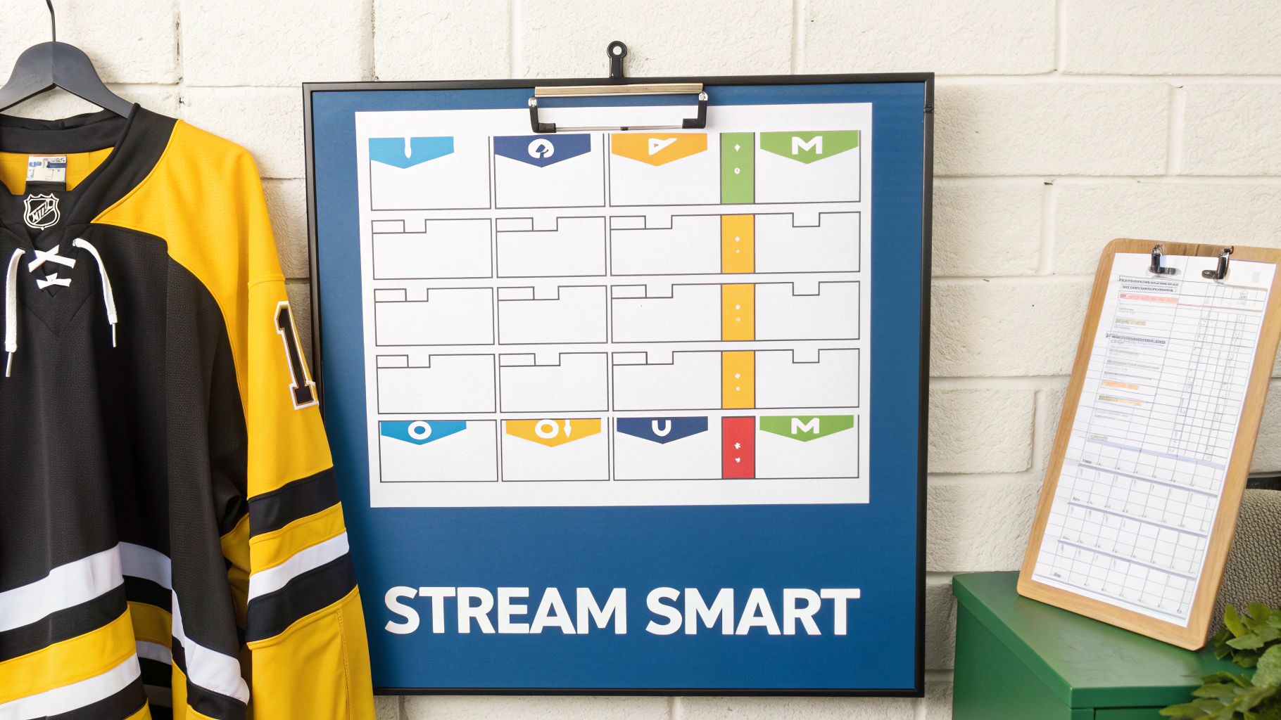 A hockey player skating down the ice with the puck.