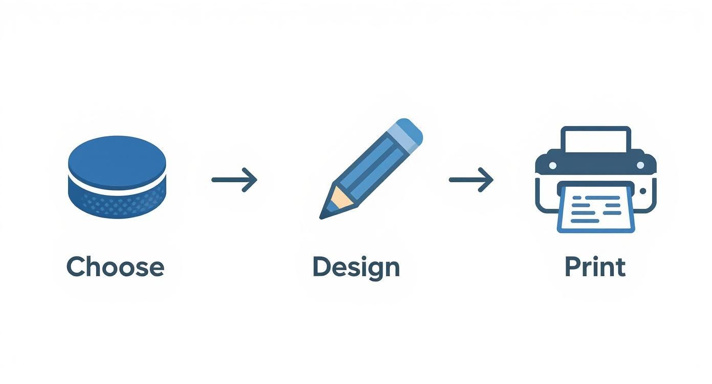 Infographic about custom hockey puck