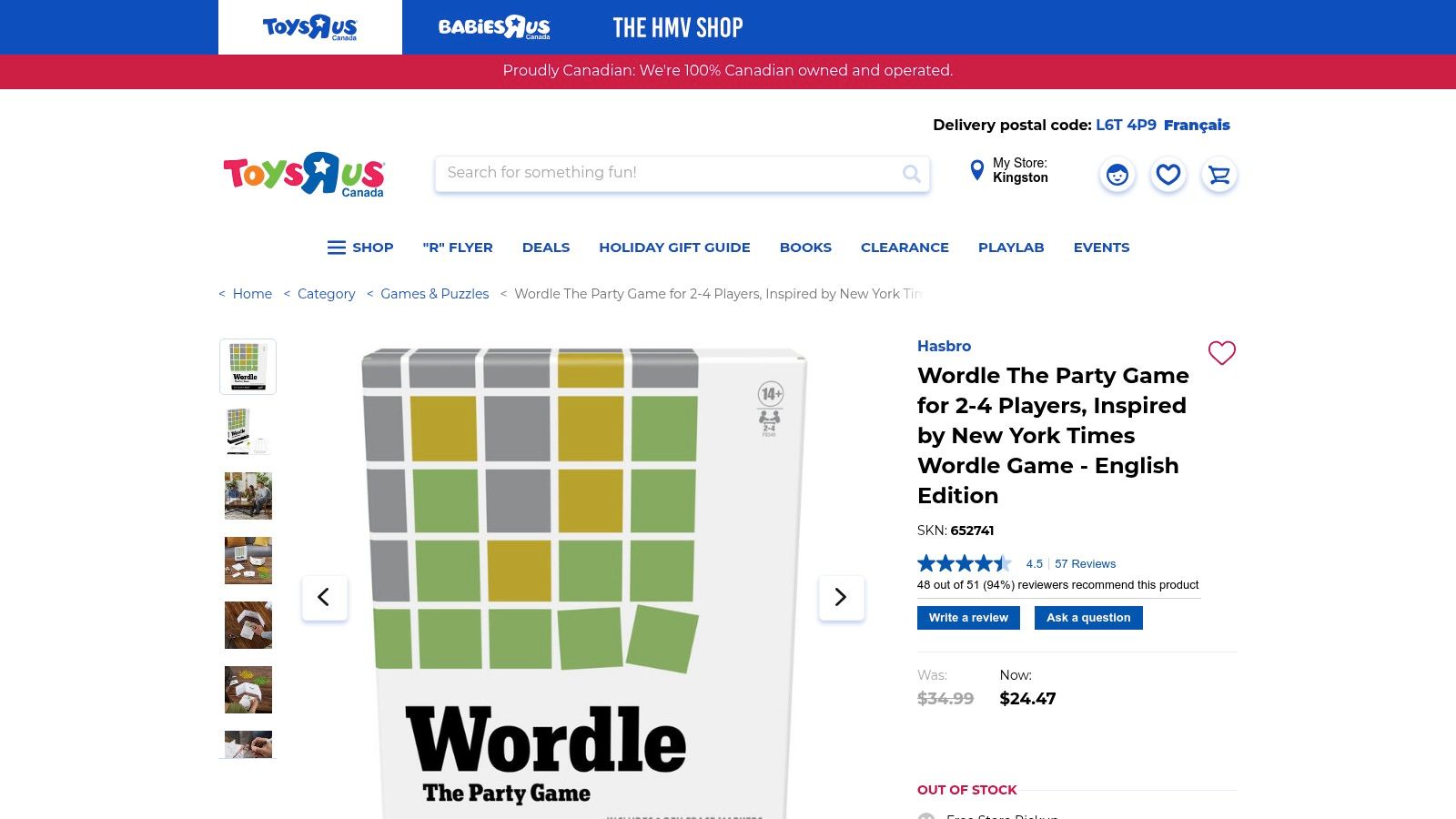 Toys“R”Us Canada – Wordle: The Party Game