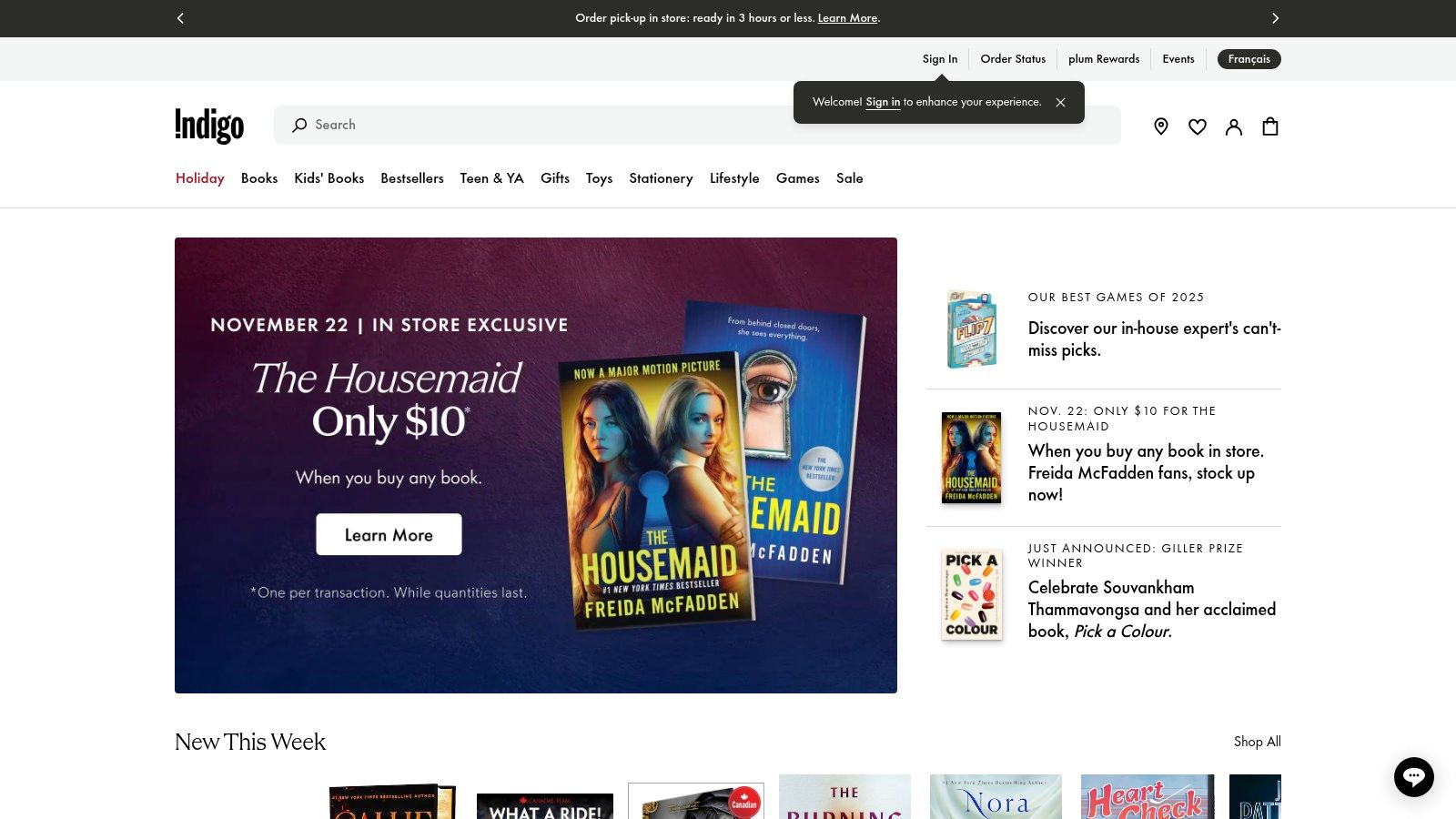 Indigo (Chapters/Indigo)