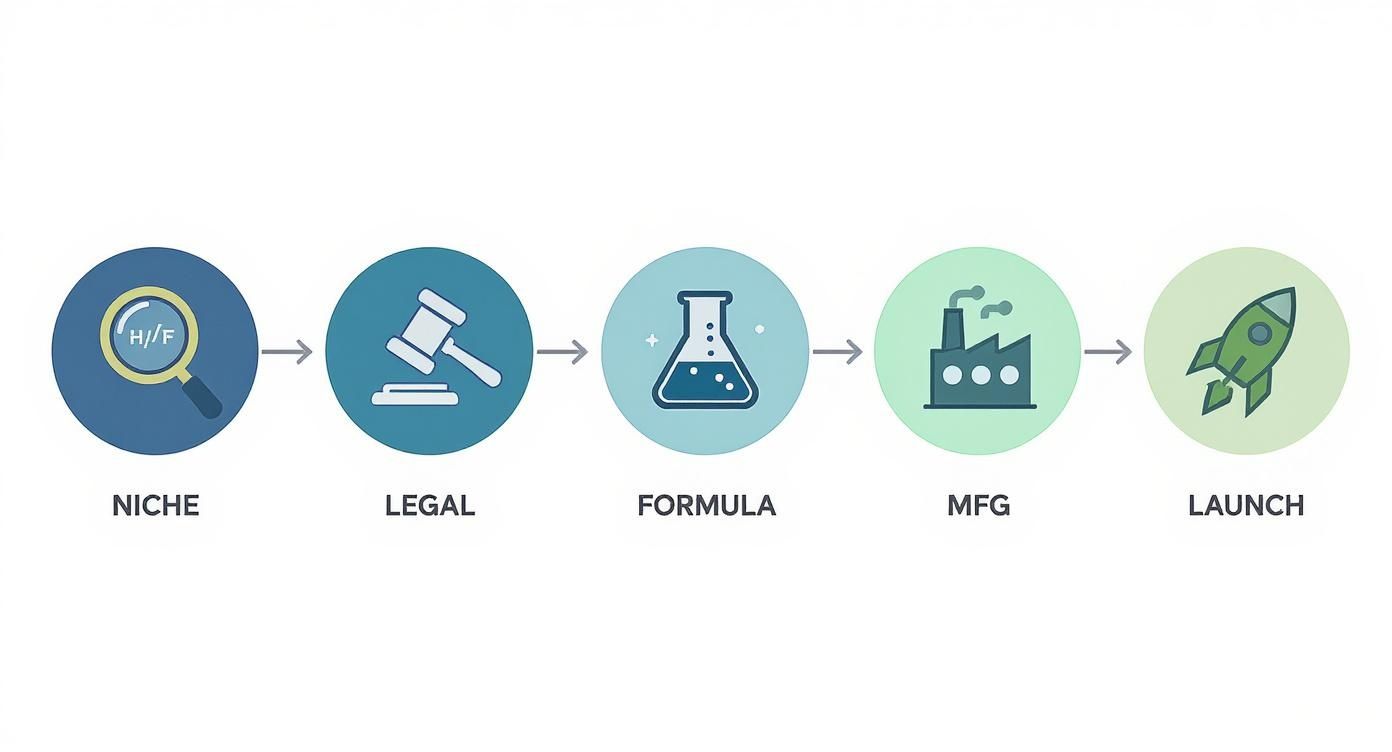 Infographic about how to start a dietary supplement company