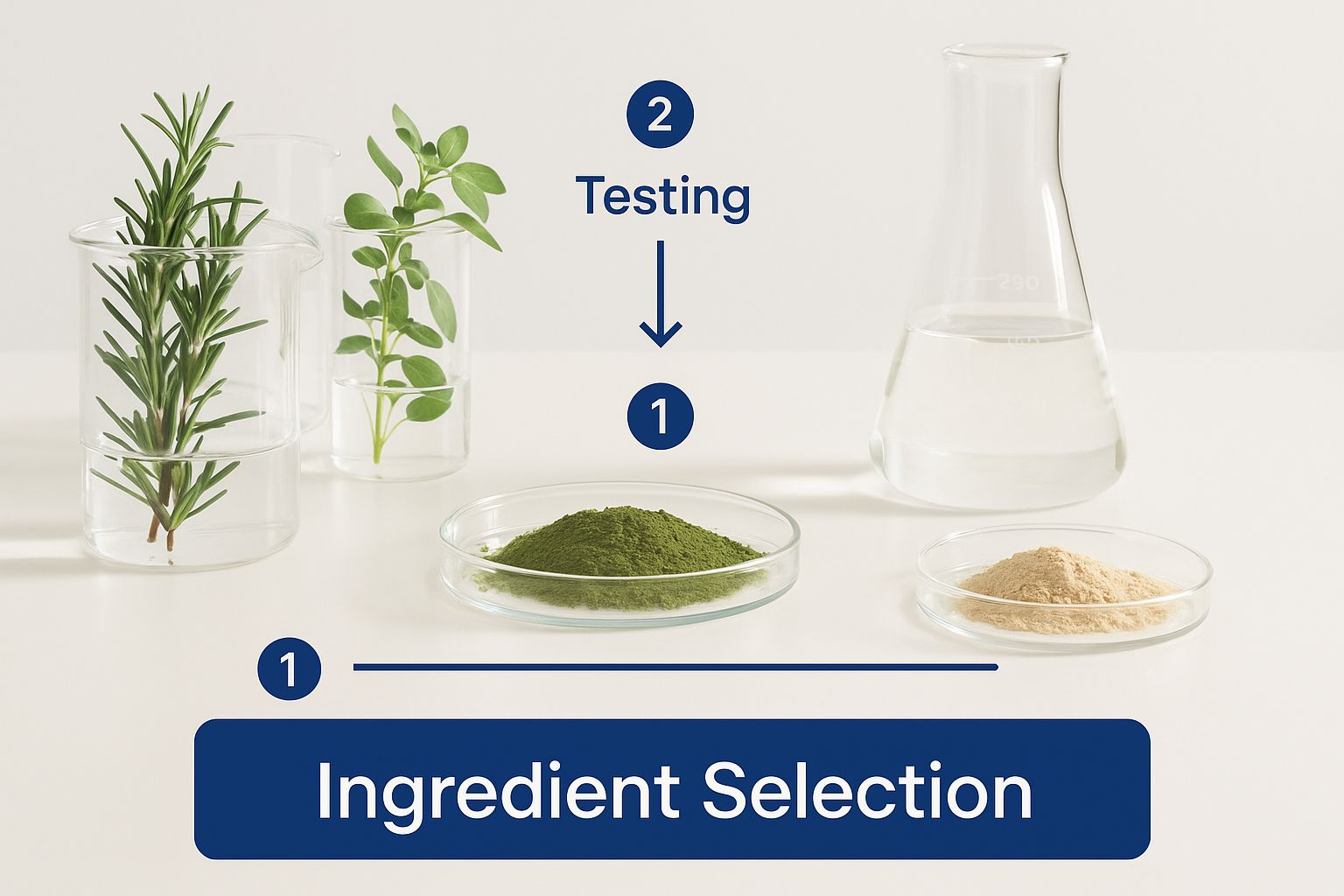 Infographic about custom supplement formulation
