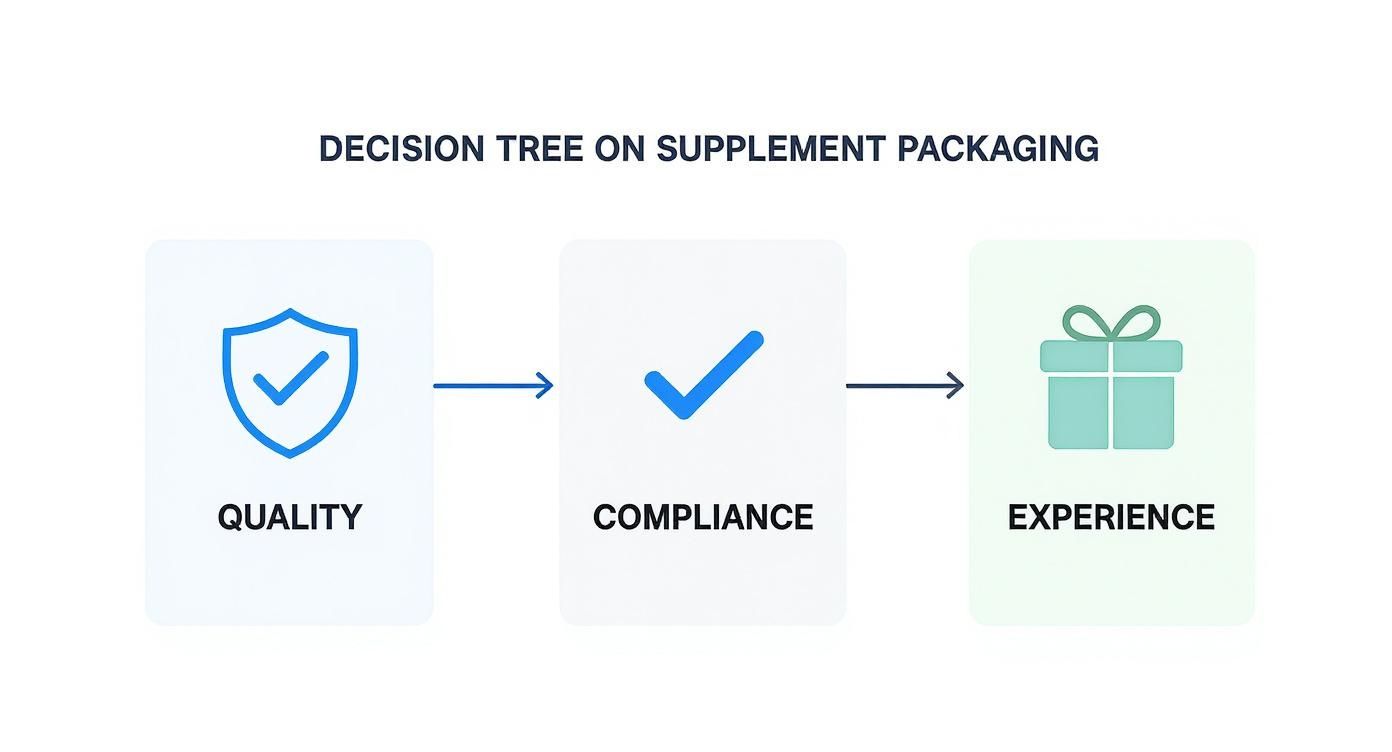 Infographic about packaging for supplements