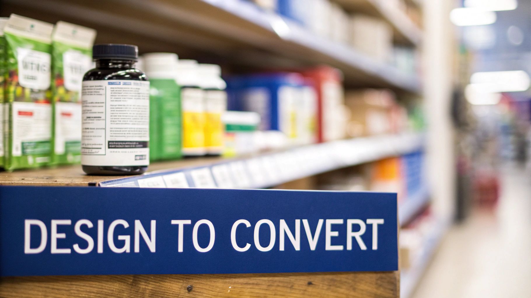 Two sleek, modern health supplement bottles with minimalist label designs sitting on a clean surface.