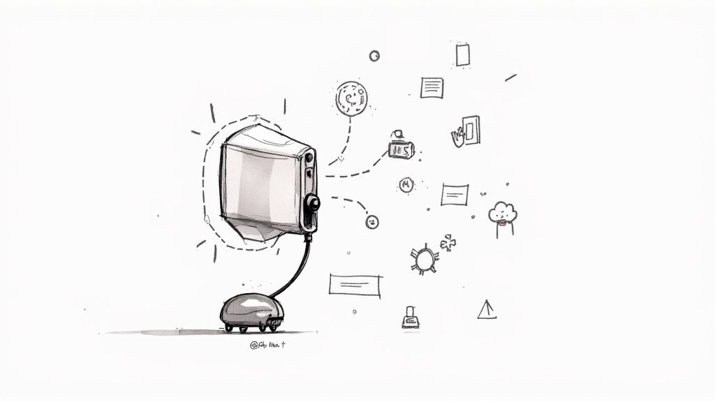 Estación de carga rápida para coche eléctrico, mostrando flujo de datos y conectividad digital.