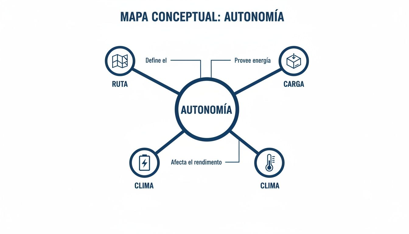 Infografía sobre autonomía coche eléctrico