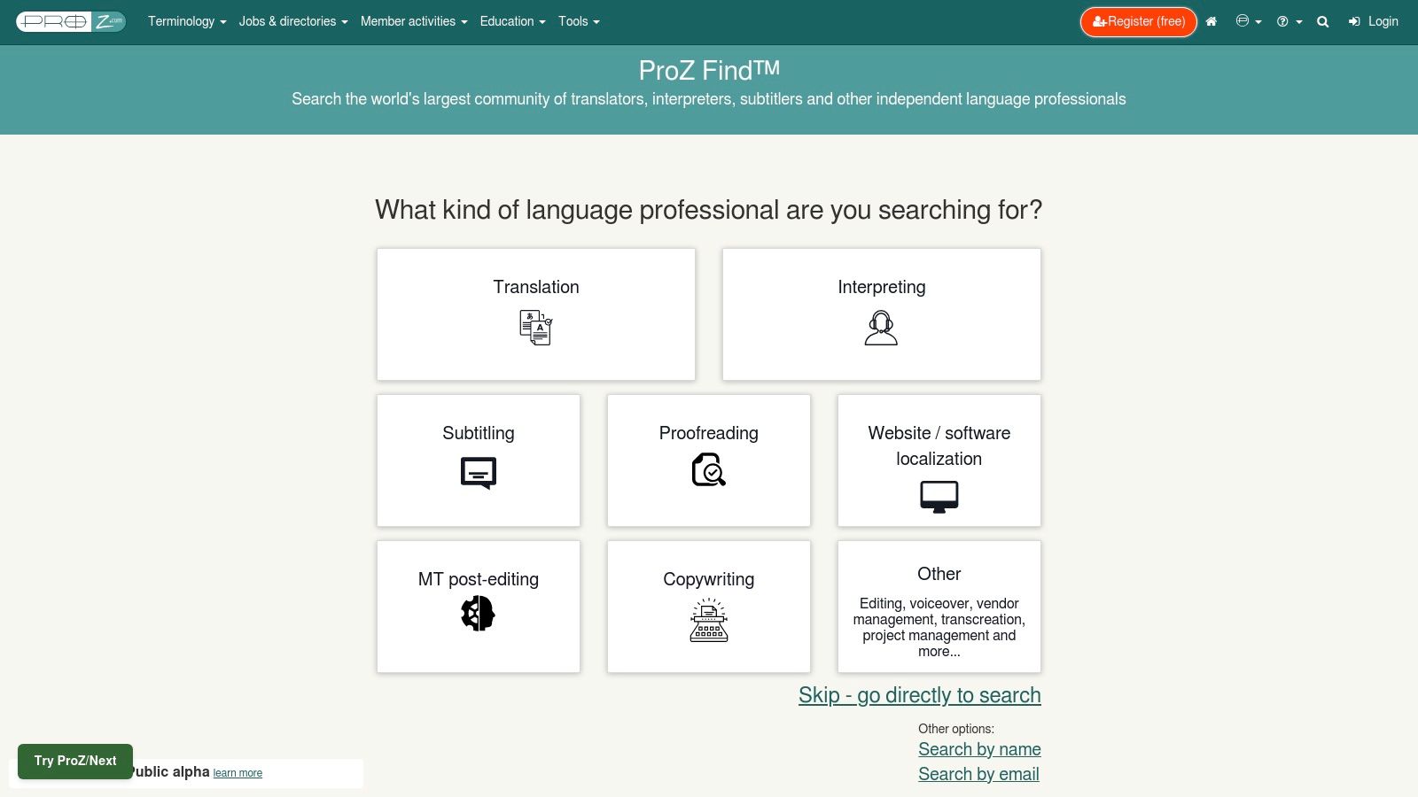 ProZ.com – Translator Directory