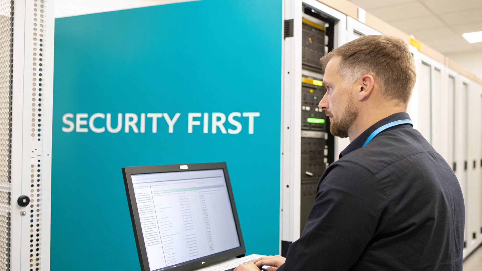 A diagram showing arrows pointing upwards and outwards from a central server icon, illustrating the concepts of vertical and horizontal scalability.