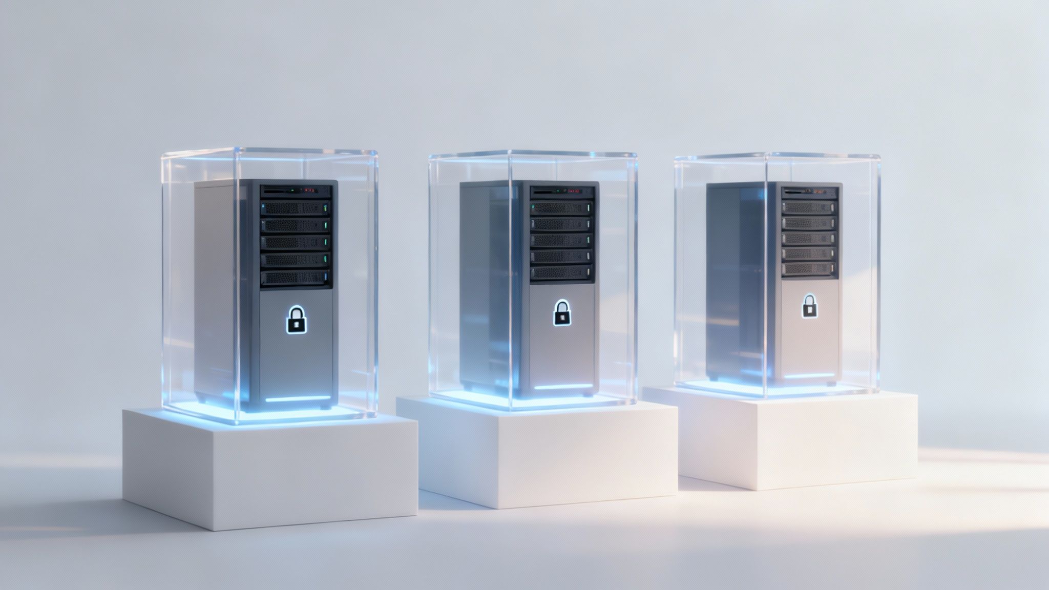 A diagram showing multiple virtual machines isolated from each other on a single physical host