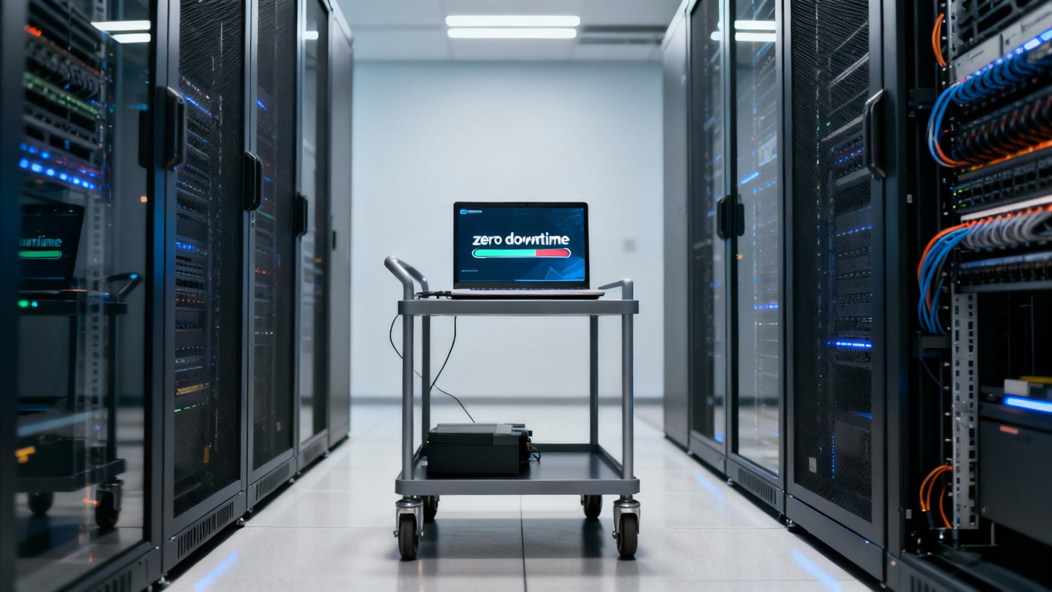 Diagram showing a virtual machine being replicated from a primary host to a disaster recovery host