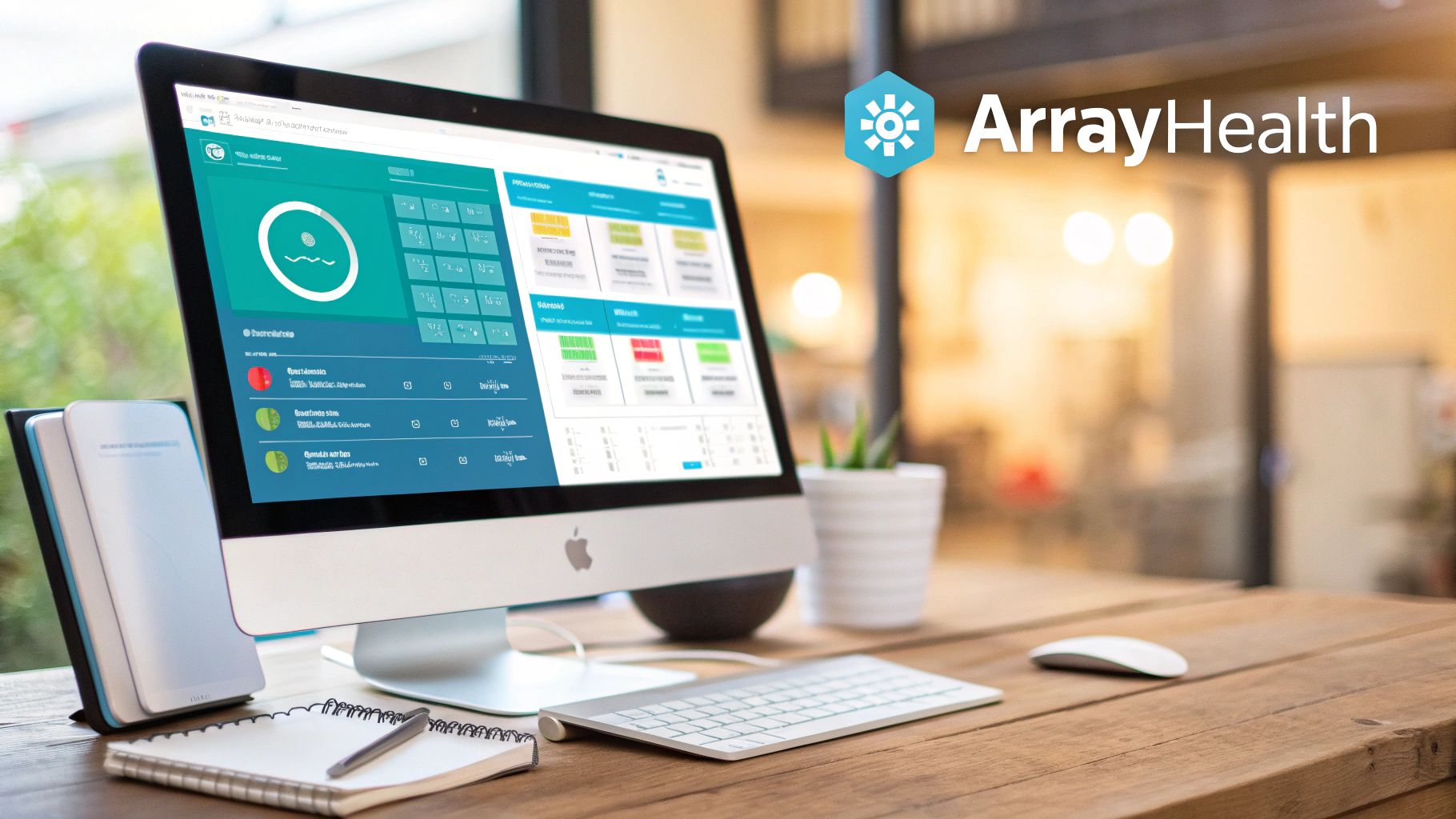 A server technician monitoring a screen displaying system health and RAID array status.