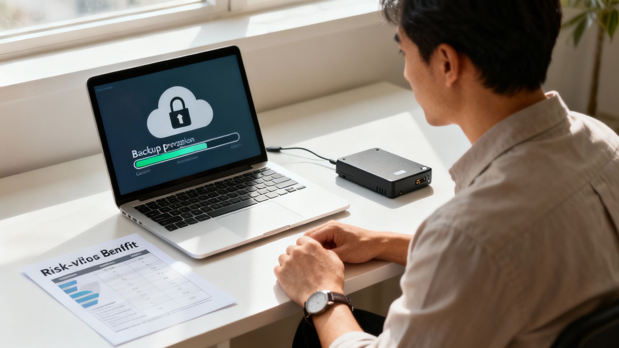 A server room with multiple racks, illustrating the complexity of IT infrastructure that requires backup solutions.