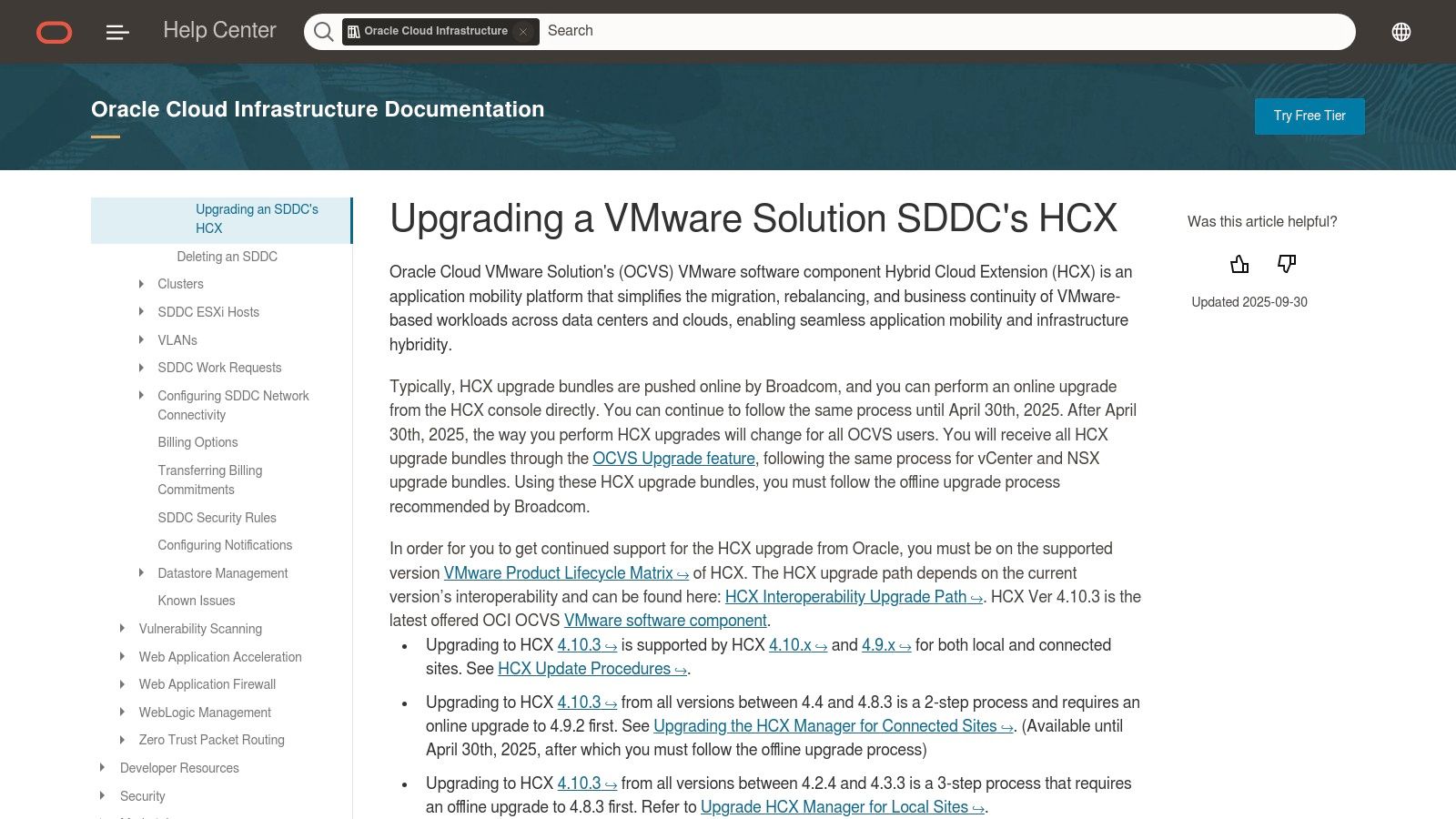Oracle Cloud VMware Solution (OCVS) with HCX
