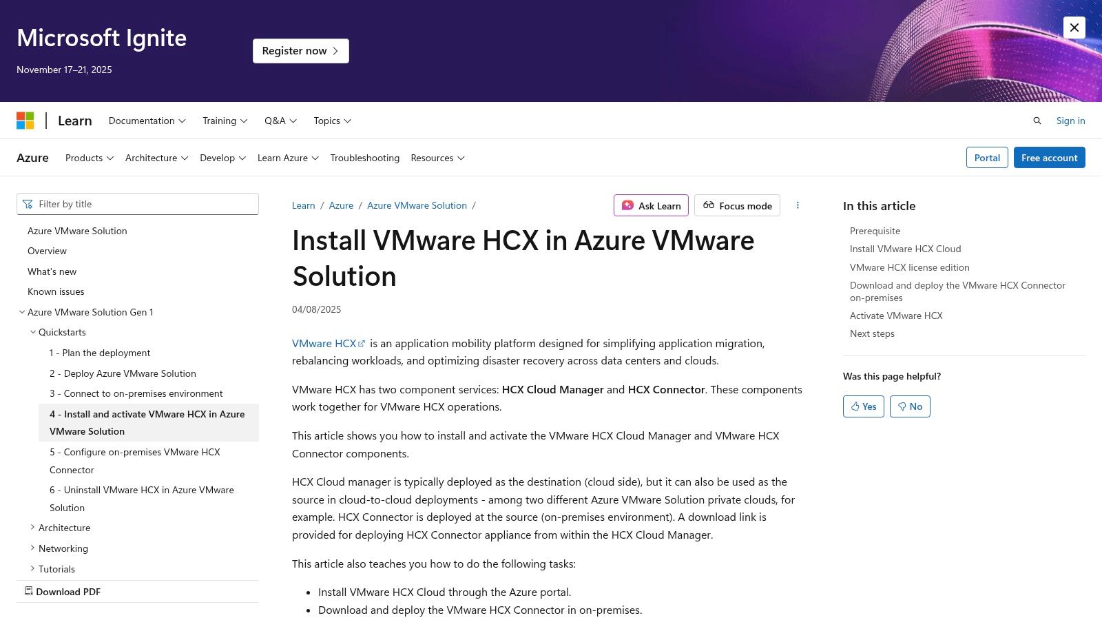 Azure VMware Solution (AVS) with HCX