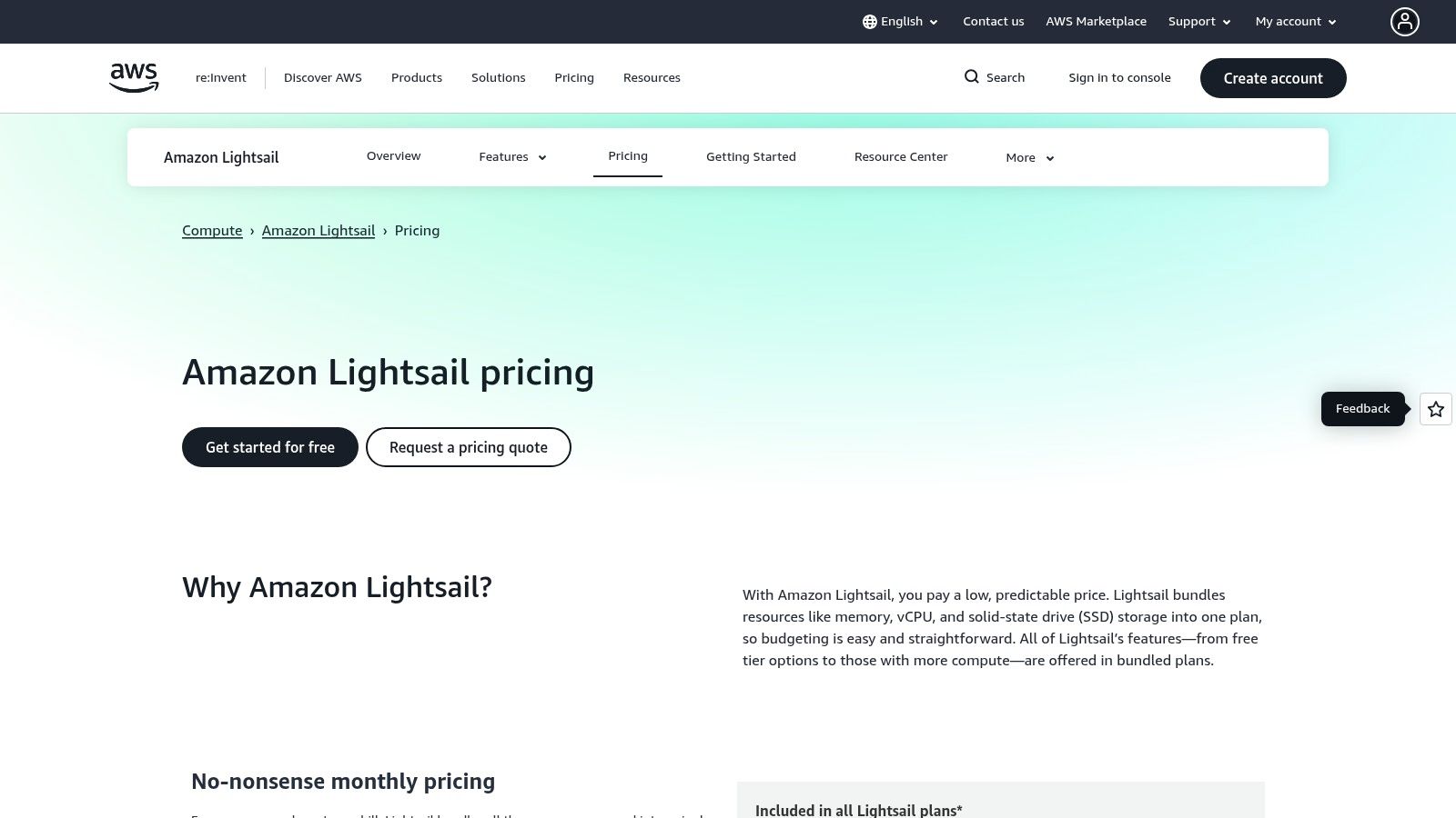 Amazon Lightsail (AWS)