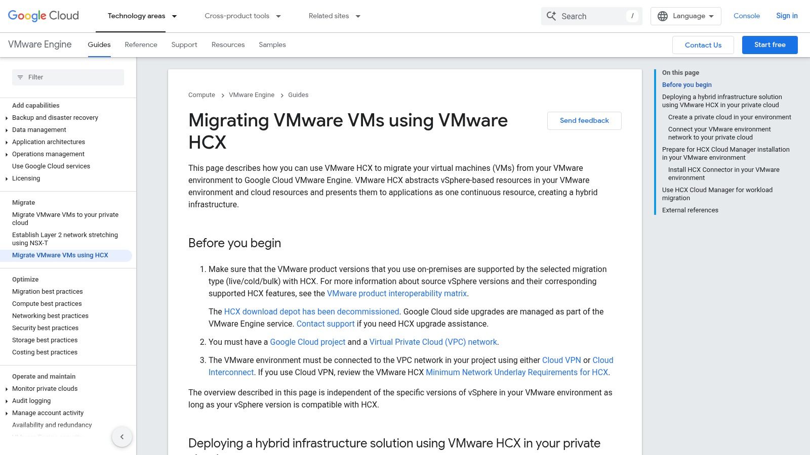 Google Cloud VMware Engine (GCVE) with HCX