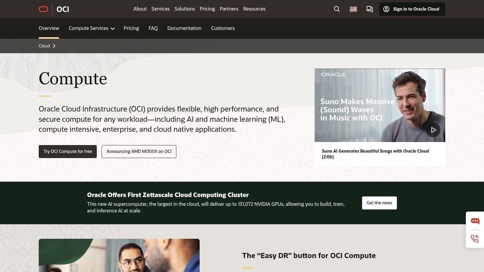 Oracle Cloud Infrastructure (OCI) – Bare Metal Compute