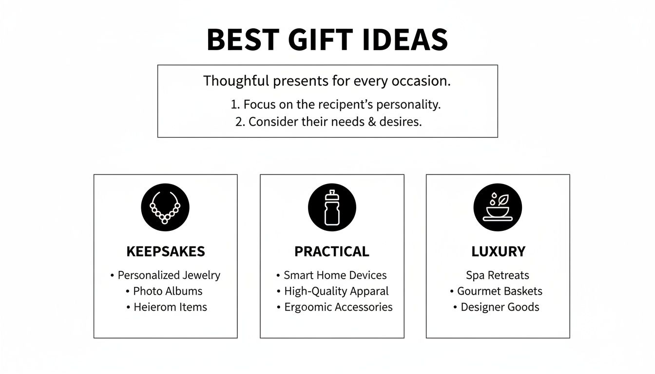 Infographic about best gifts for new moms