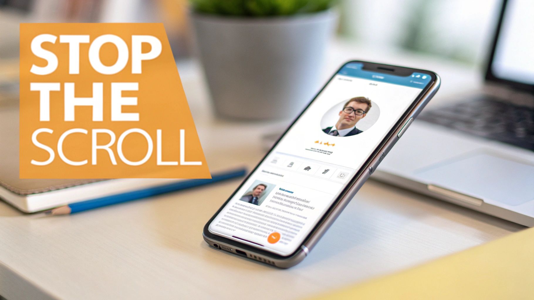 A professional woman smiling against a blurred background, representing a good LinkedIn profile picture.