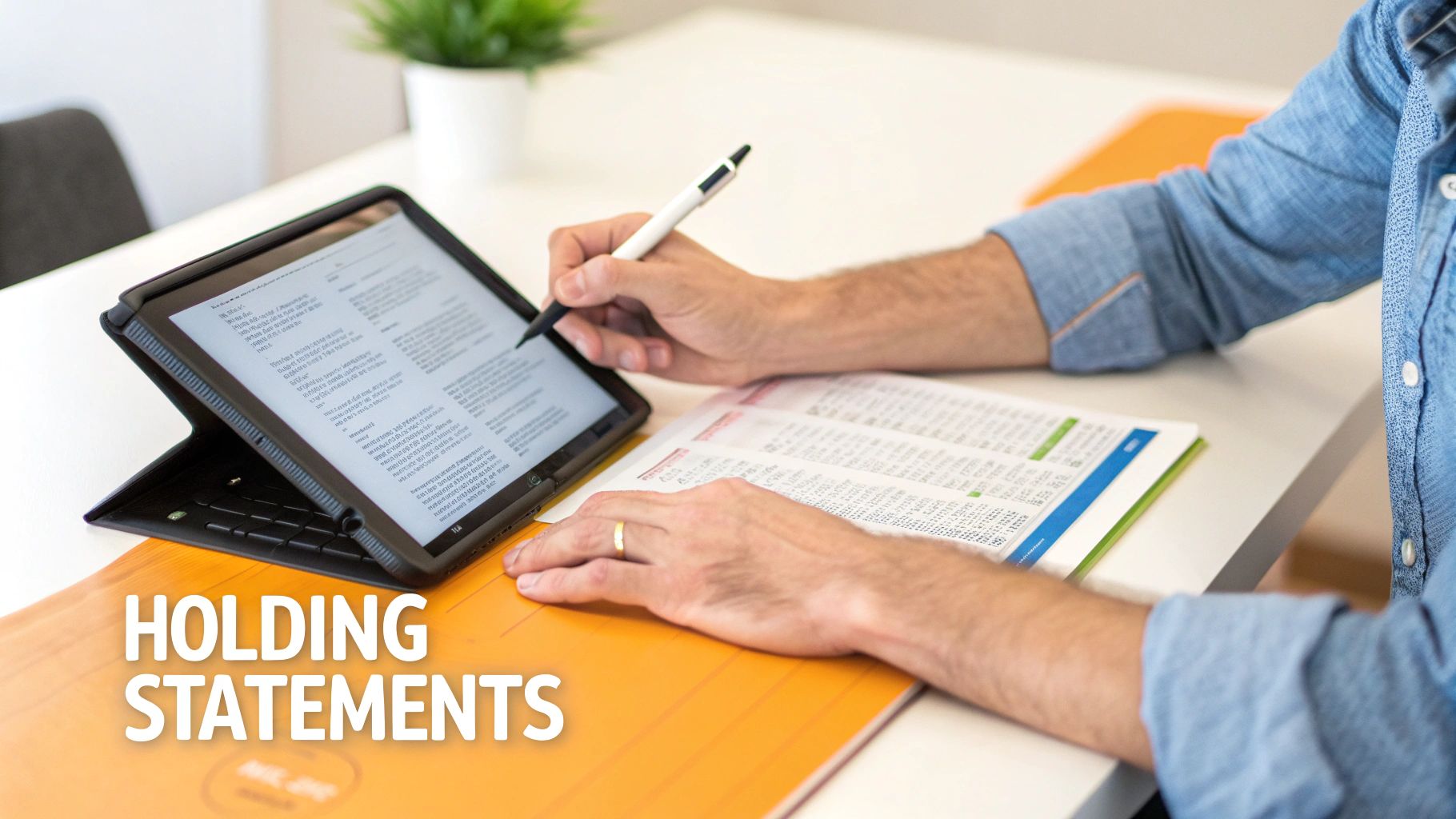 A person managing multiple social media and communication channels on different devices, illustrating a coordinated strategy.