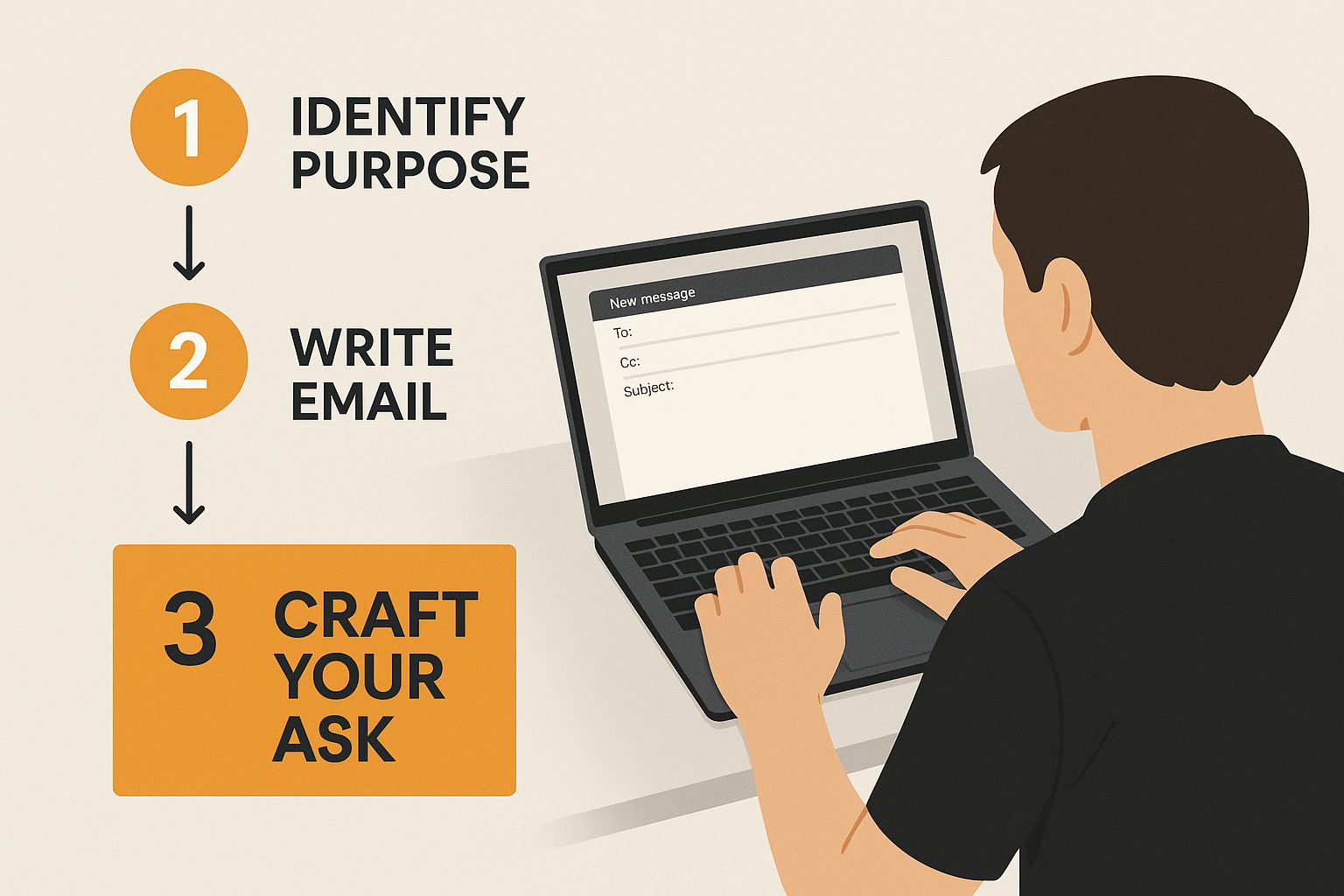 Infographic about how to ask for recommendation on linkedin