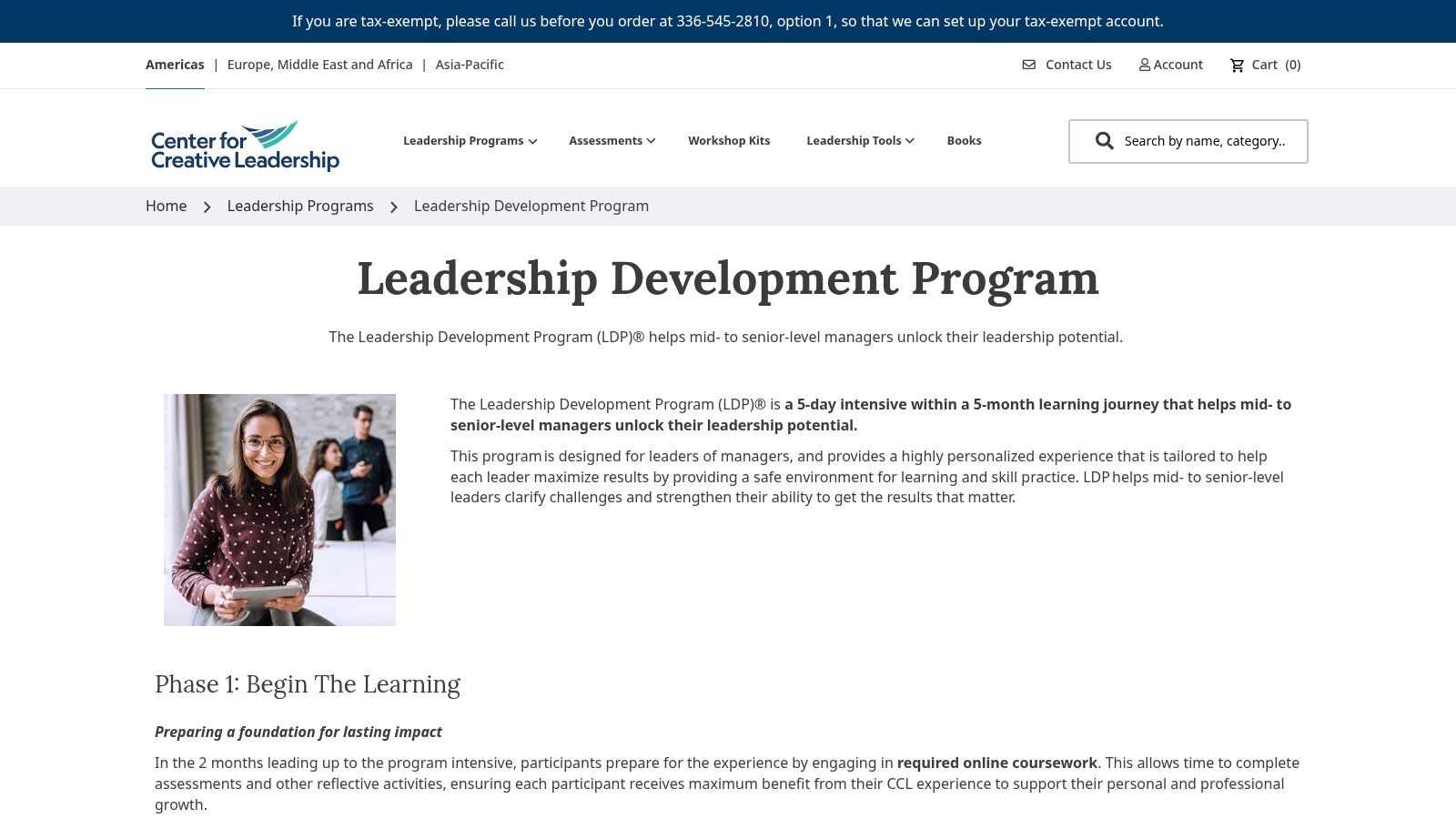 Center for Creative Leadership (CCL) — Leadership Development Program (LDP)