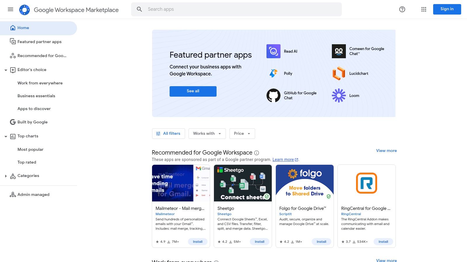 Google Workspace Marketplace