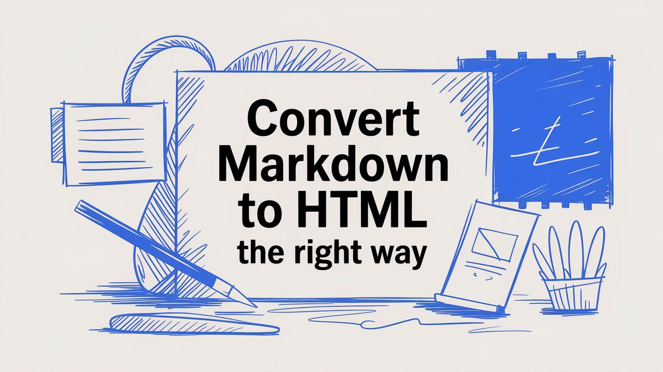 Convert Markdown to HTML The Right Way