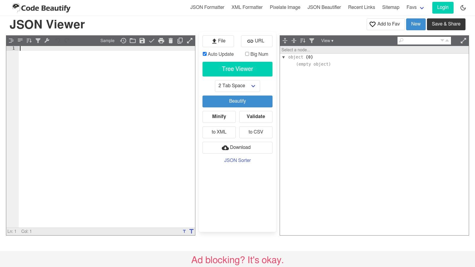 Code Beautify — JSON Viewer