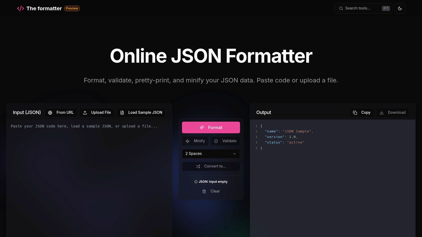 TheFormatter.com — JSON Formatter & Validator