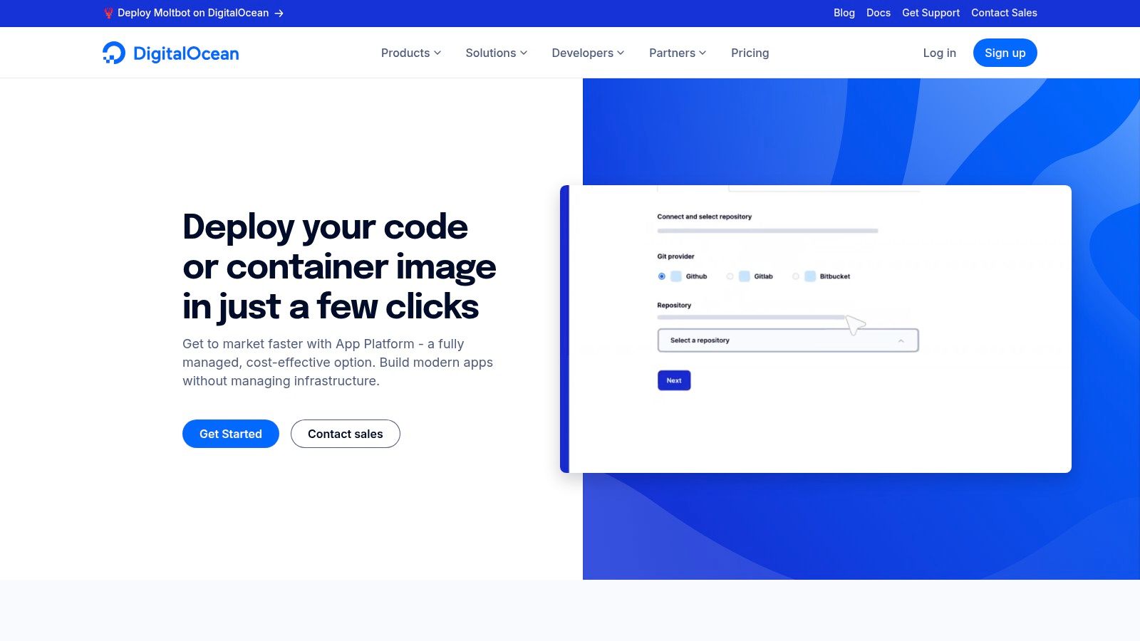 DigitalOcean App Platform (Static Sites Free Tier)