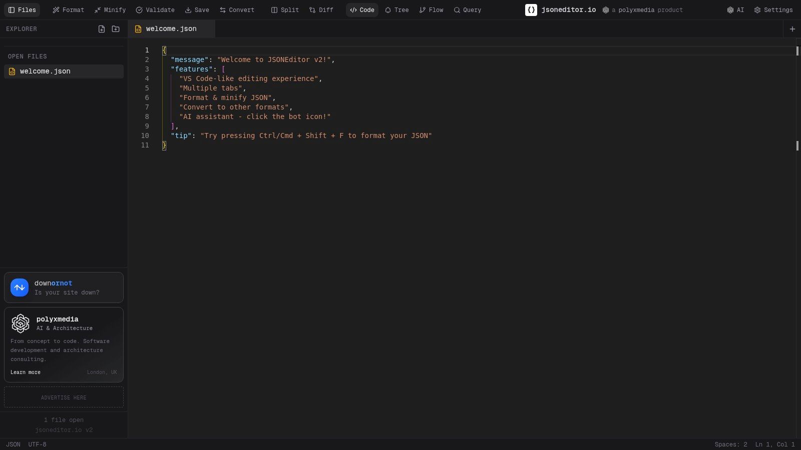 JSON Editor Online (jsoneditor.io)