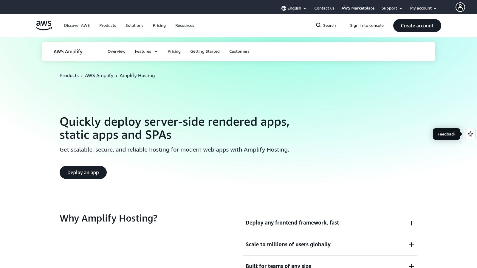AWS Amplify Hosting