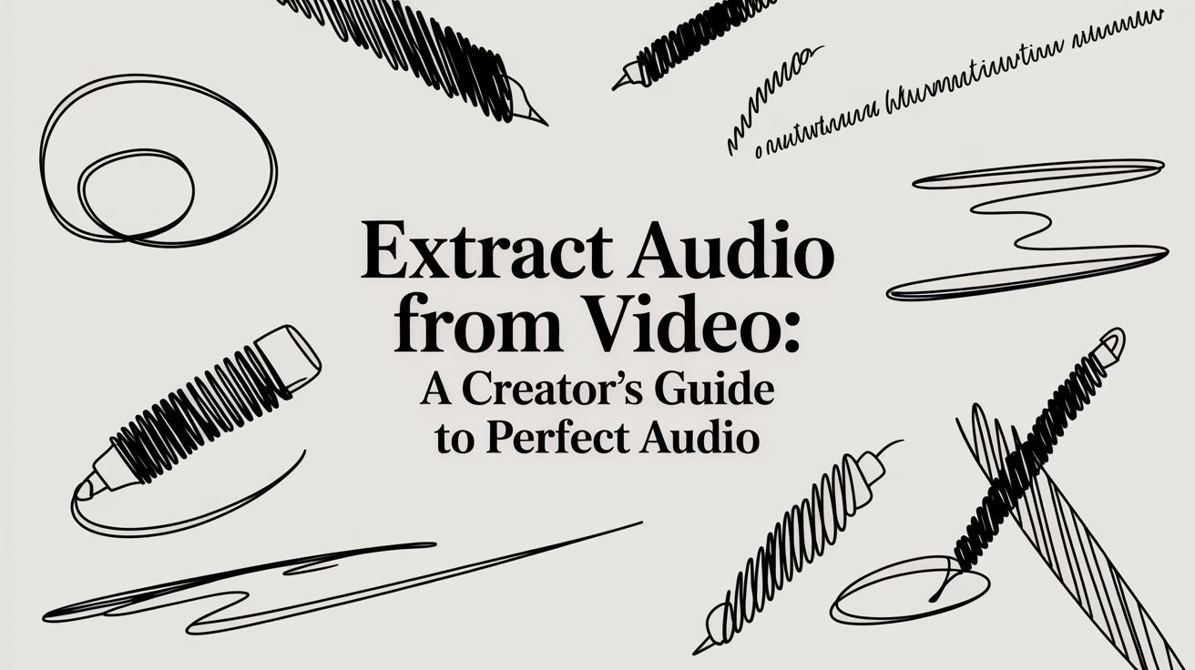 Extract Audio From Video: A Creator's Guide to Perfect Audio