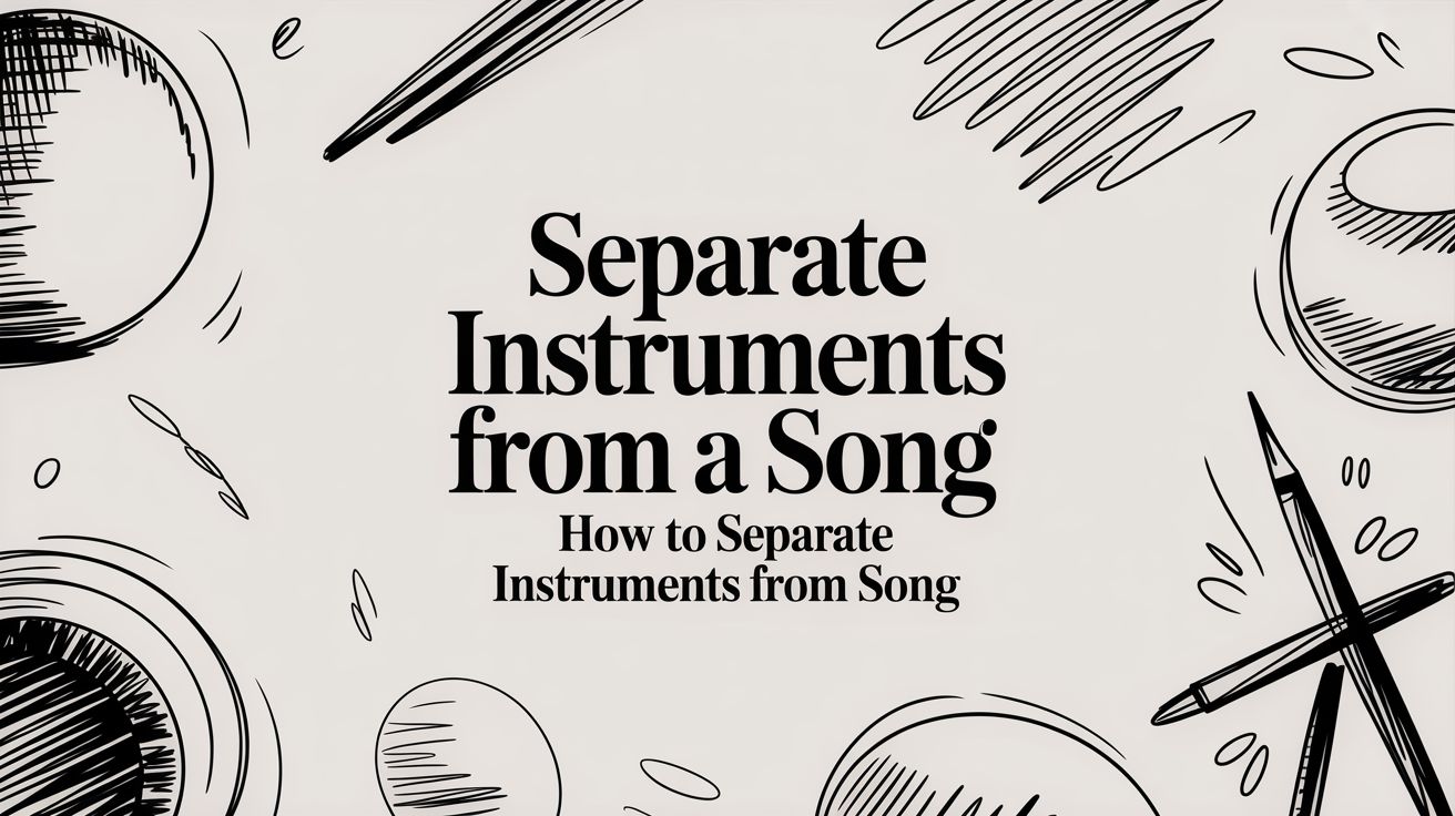 Separate Instruments From A Song: How to separate instruments from song