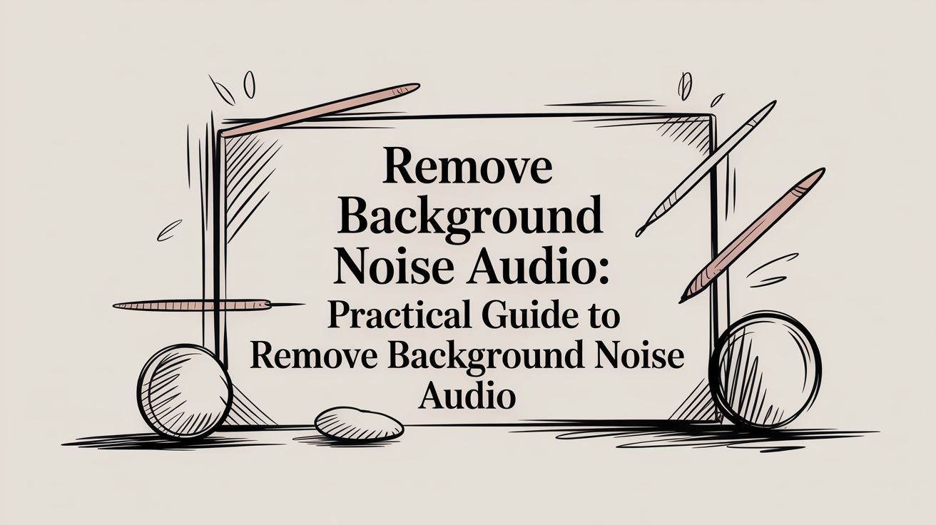 Remove Background Noise Audio: Practical Guide to remove background noise audio