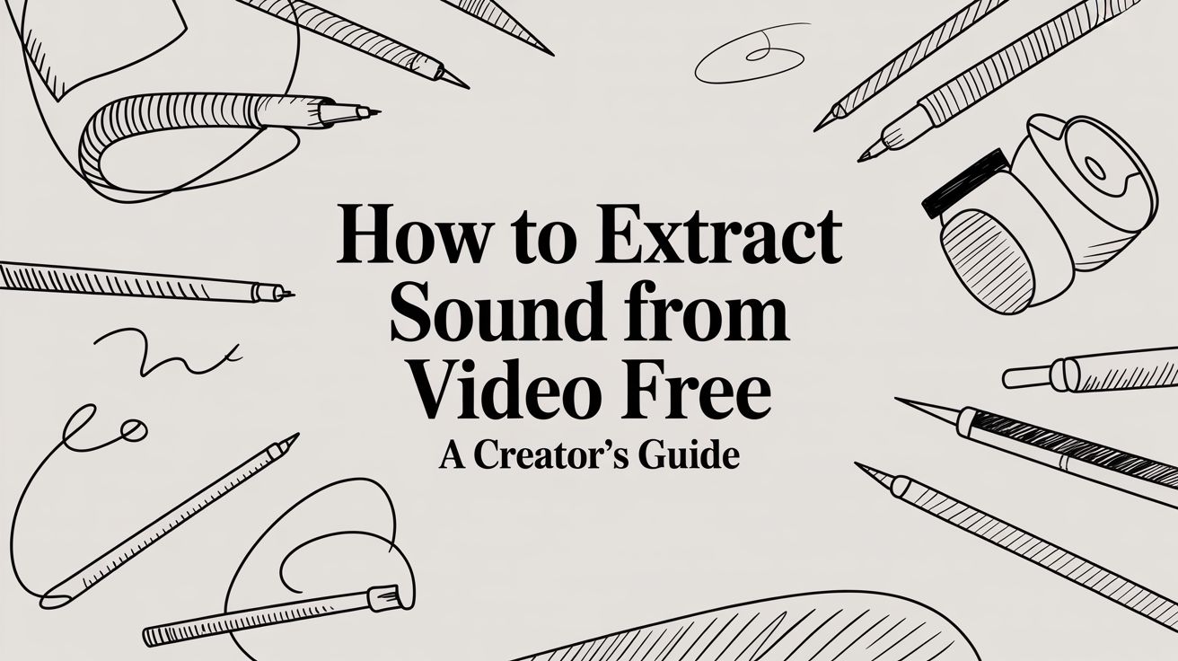 How to Extract Sound from Video Free A Creator's Guide