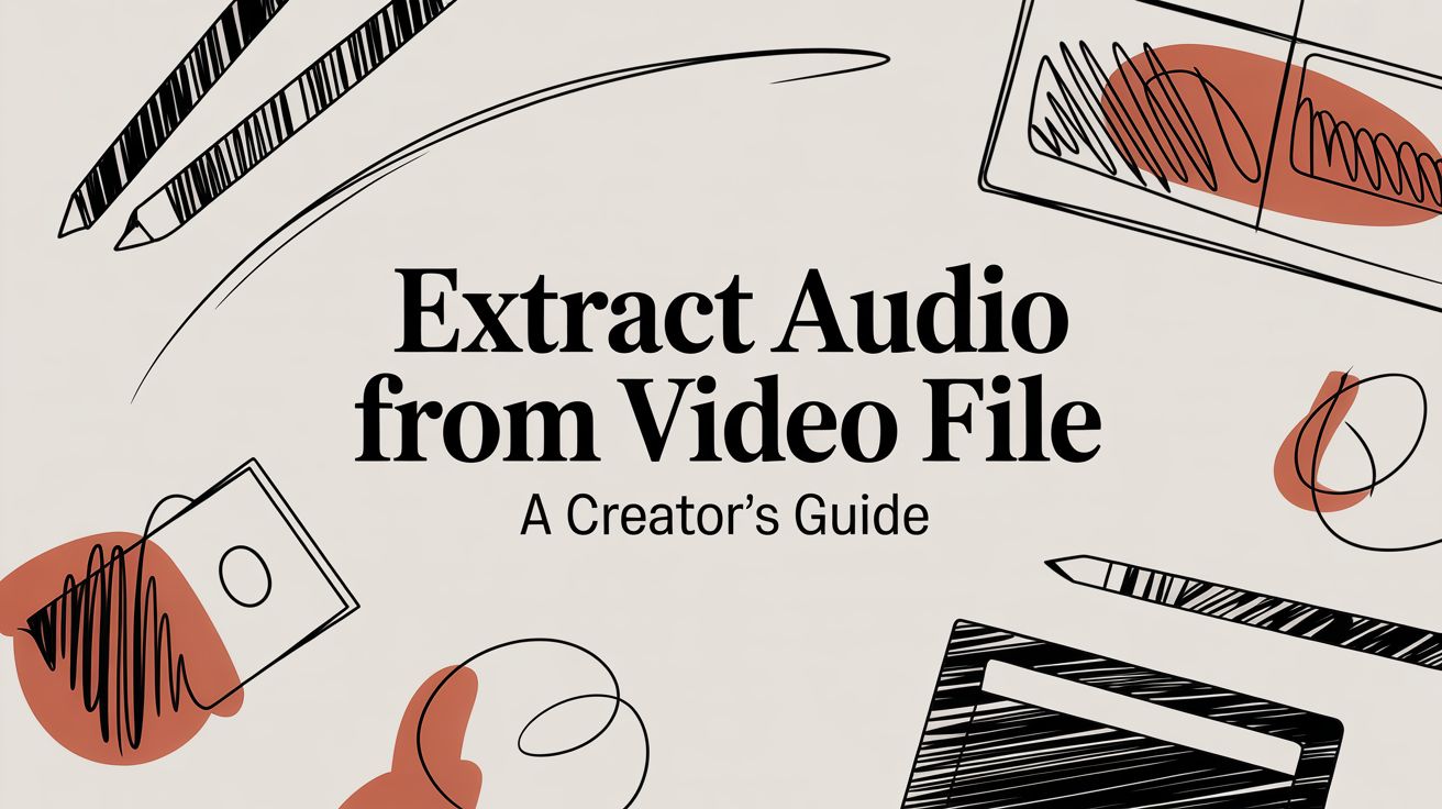 Extract Audio From Video File A Creator's Guide