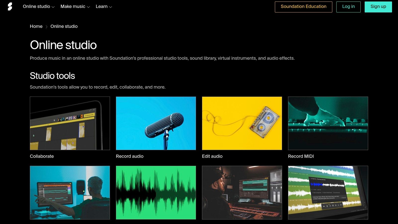 Soundation – Online Studio (Free tier)