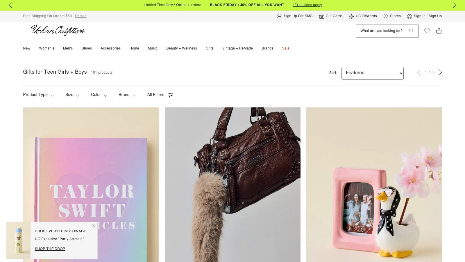 Urban Outfitters – Gifts for Teens