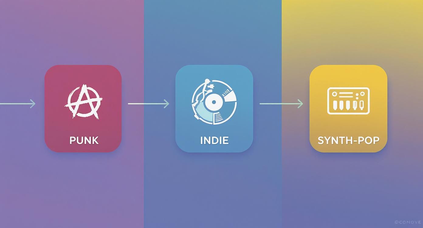 Infographic about poster design music